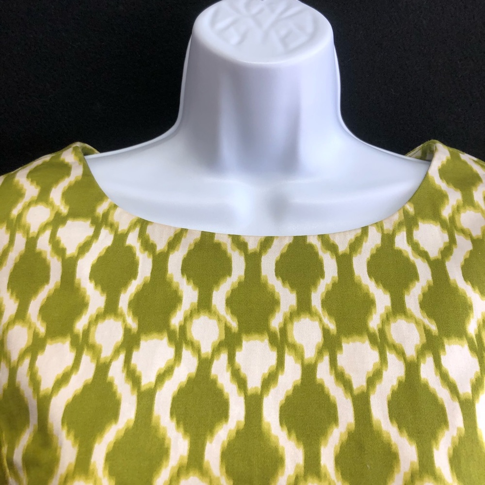 Geometric Design Round Neckline Tribal Sleeveless Tunic Sheath Dress Size 8